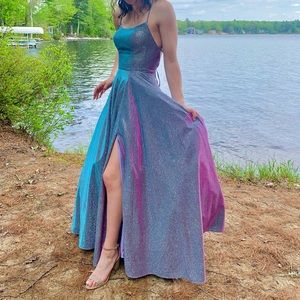 Night Studio Purple/ Blue Prom Dress